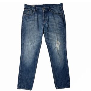 Brunello Cucinelli Distressed Blue Men's Jeans